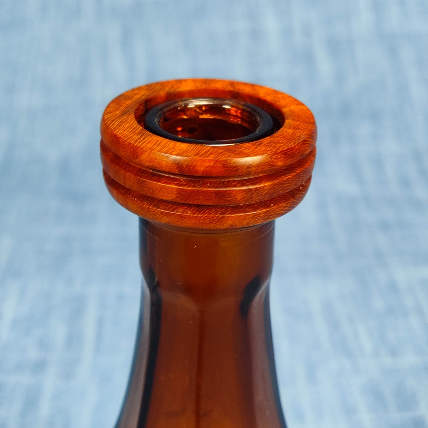 Two Channel Hardwood Ring Made from Briarwood - Size 9.5 (US)