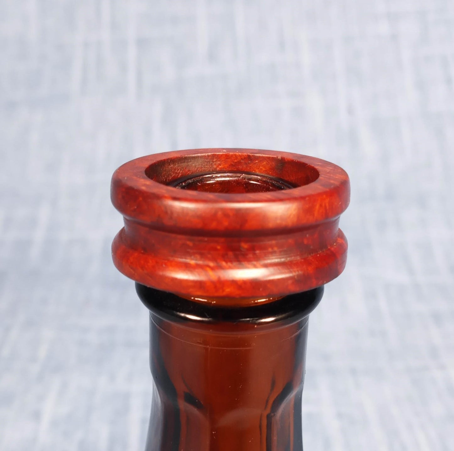 Single Channel Hardwood Ring Made from Briarwood - Size 9 (US)