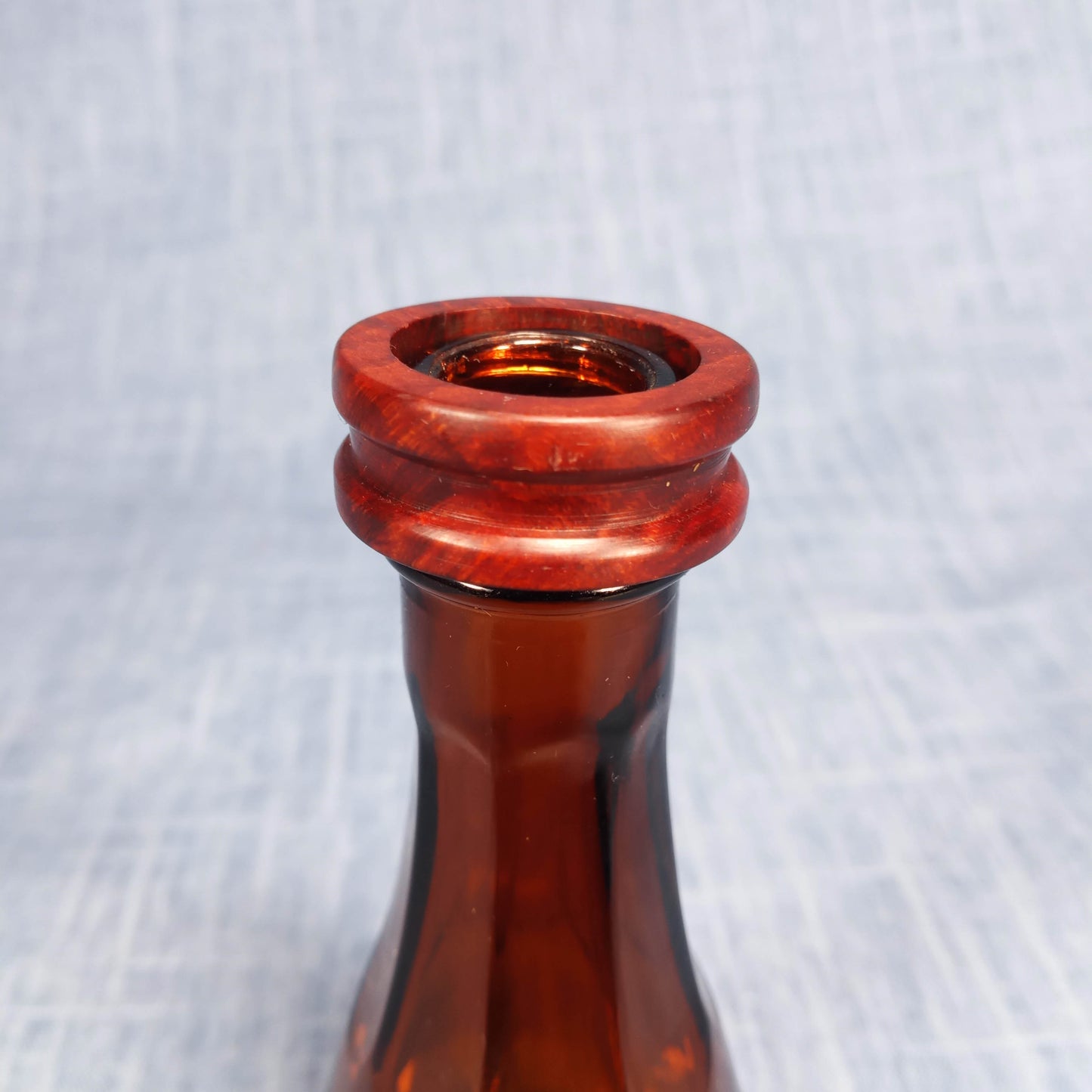 Single Channel Hardwood Ring Made from Briarwood - Size 9 (US)