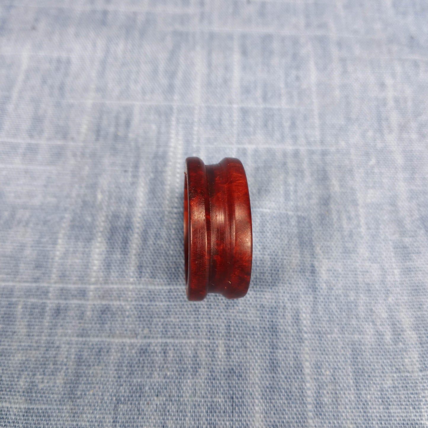 Single Channel Hardwood Ring Made from Briarwood - Size 9 (US)