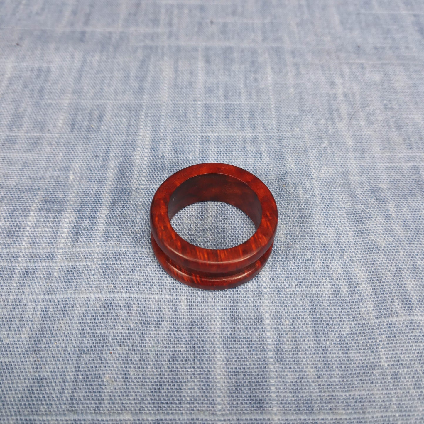 Single Channel Hardwood Ring Made from Briarwood - Size 9 (US)