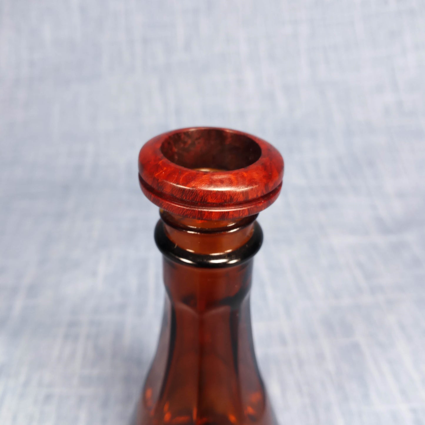Single Channel Hardwood Ring Made from Briarwood - Size 6.5 (US)