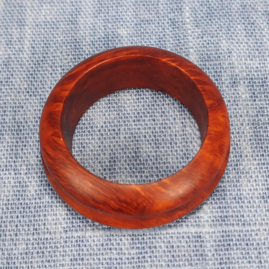 Single Channel Hardwood Ring Made from Briarwood - Size 9.0 (US)