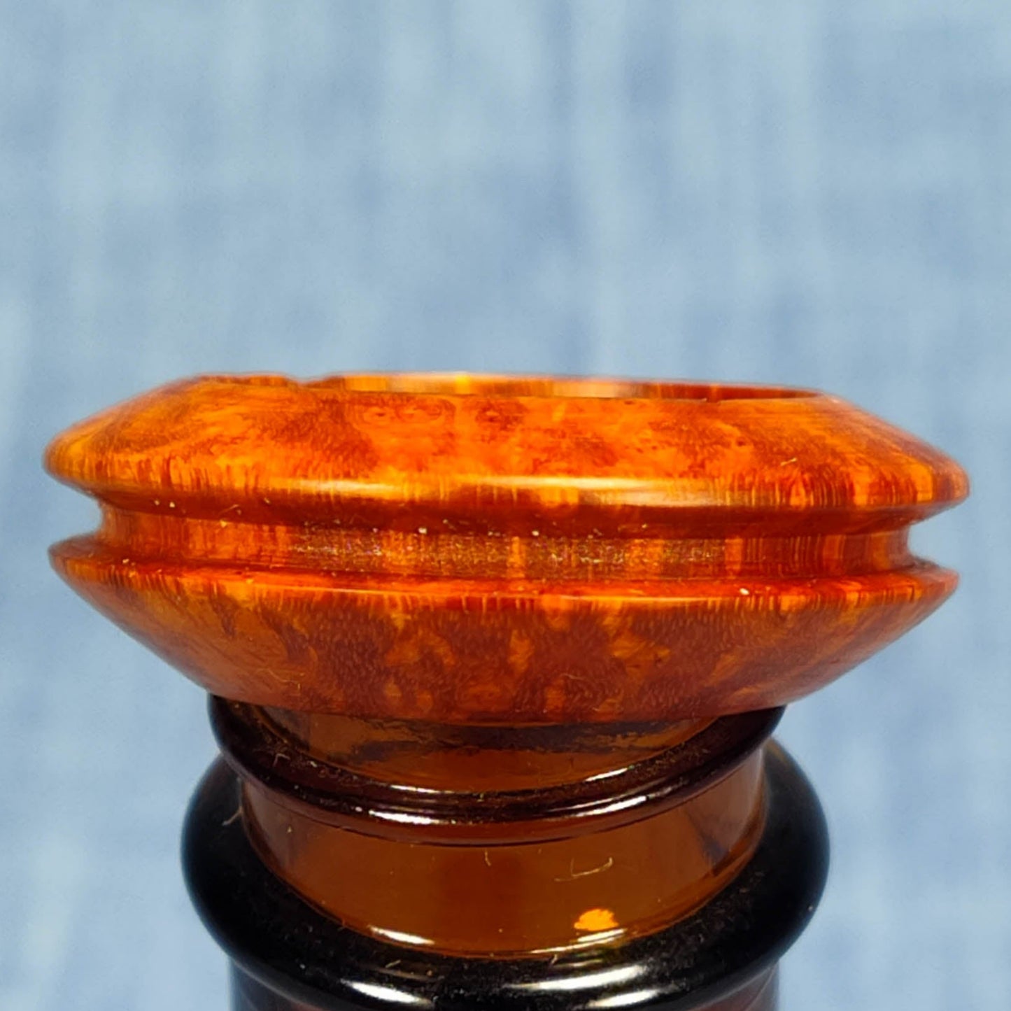 Single Channel Hardwood Ring Made from Briarwood - Size 9 (US)