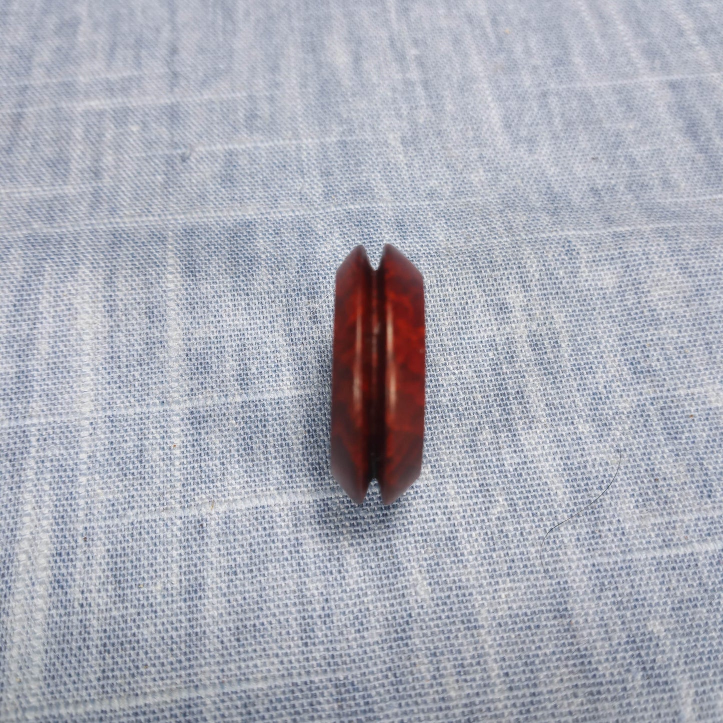 Hardwood Ring, Single Channel, Made from Briarwood - Size 6.0 (US)