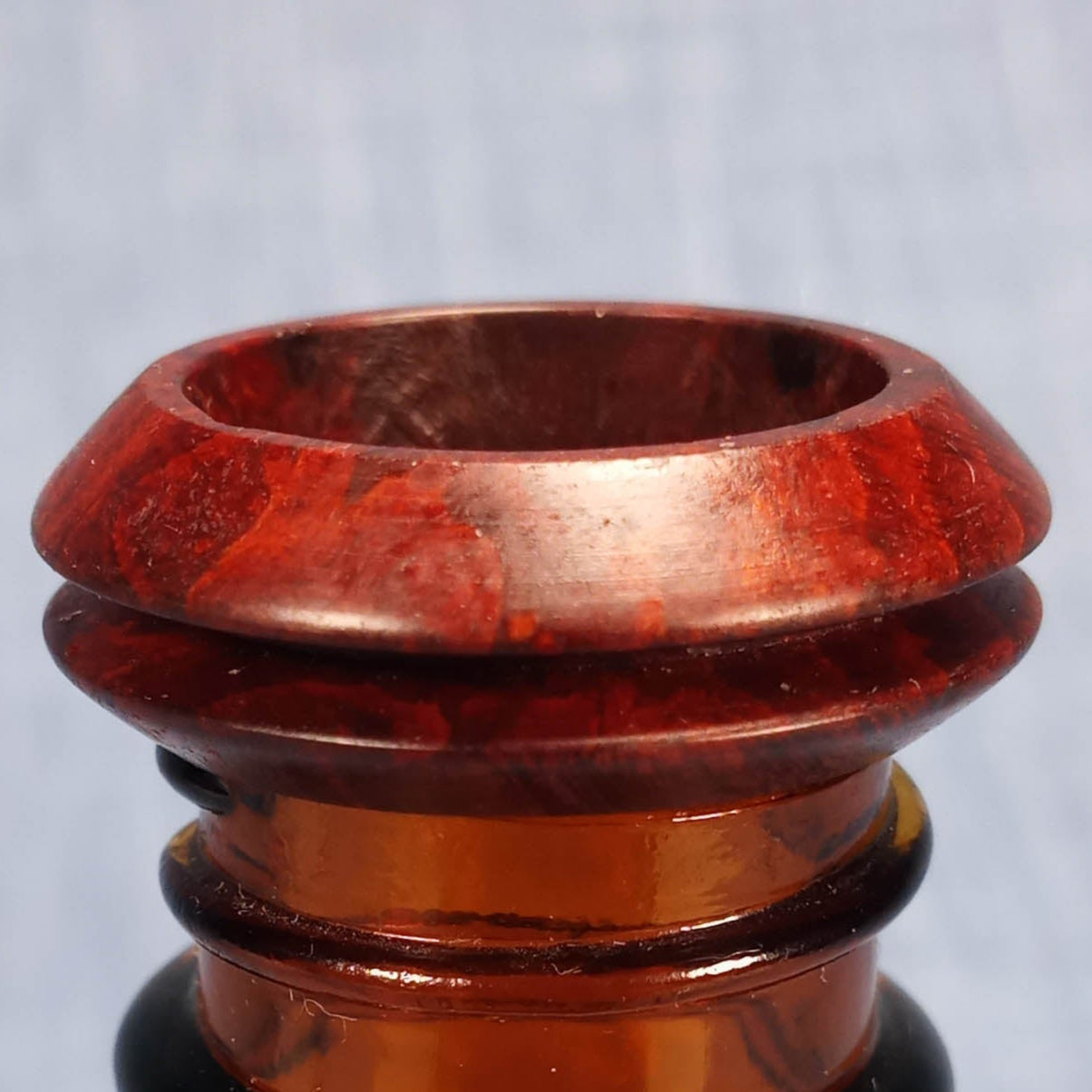 Hardwood Ring, Single Channel, Made from Briarwood - Size 6.0 (US)