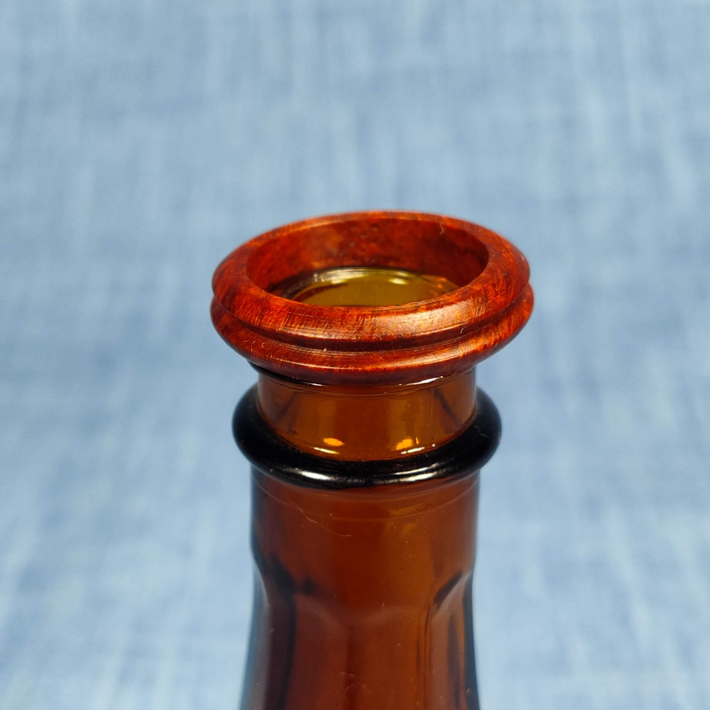 Hardwood Ring, Single Channel, Made from Briarwood - Size 8.0 (US)