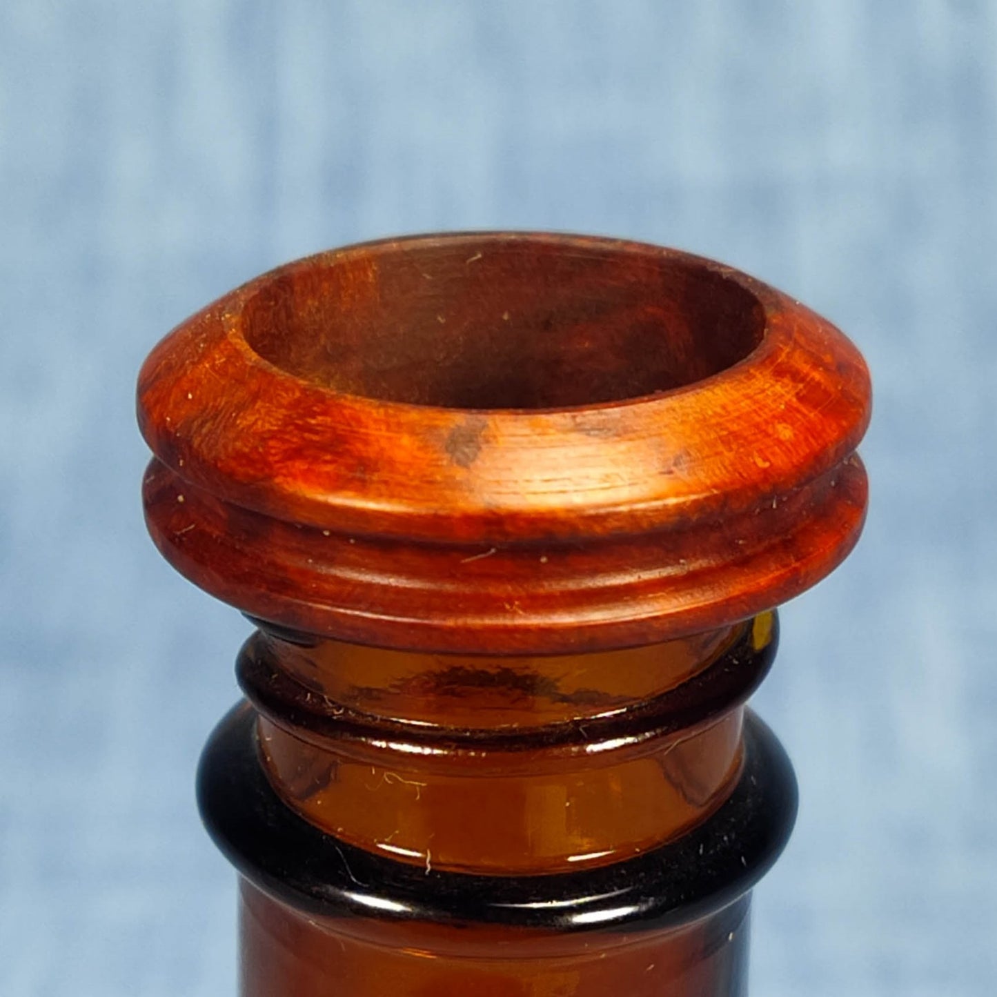 Single Channel Hardwood Ring Made from Briarwood - Size 6.5 (US)