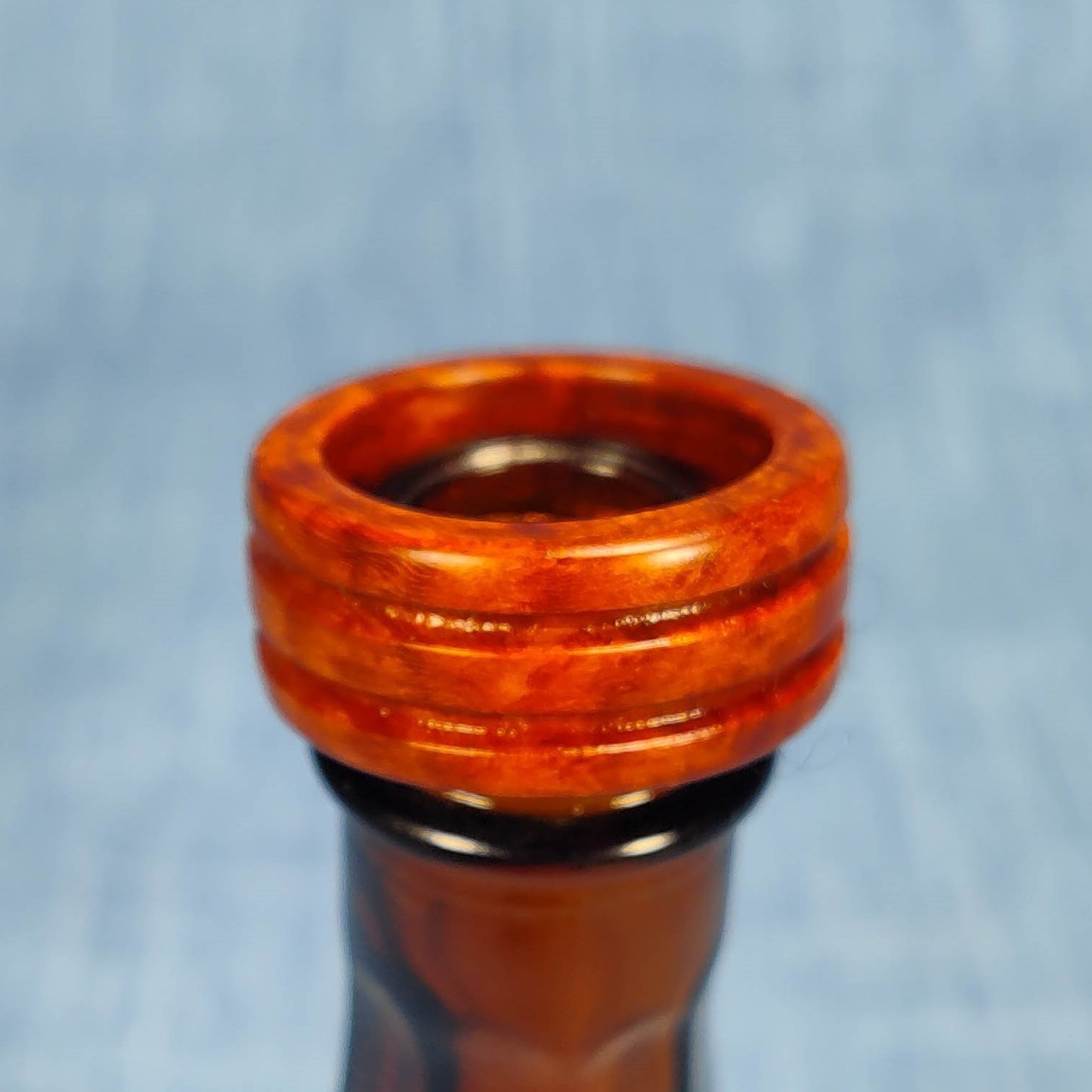 Double Channel Hardwood Ring Made from Briarwood - Size 9.0 (US)