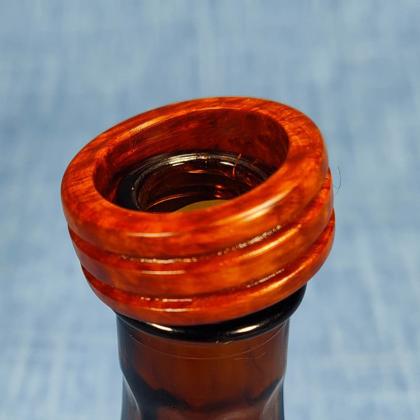 Double Channel Hardwood Ring Made from Briarwood - Size 9.0 (US)