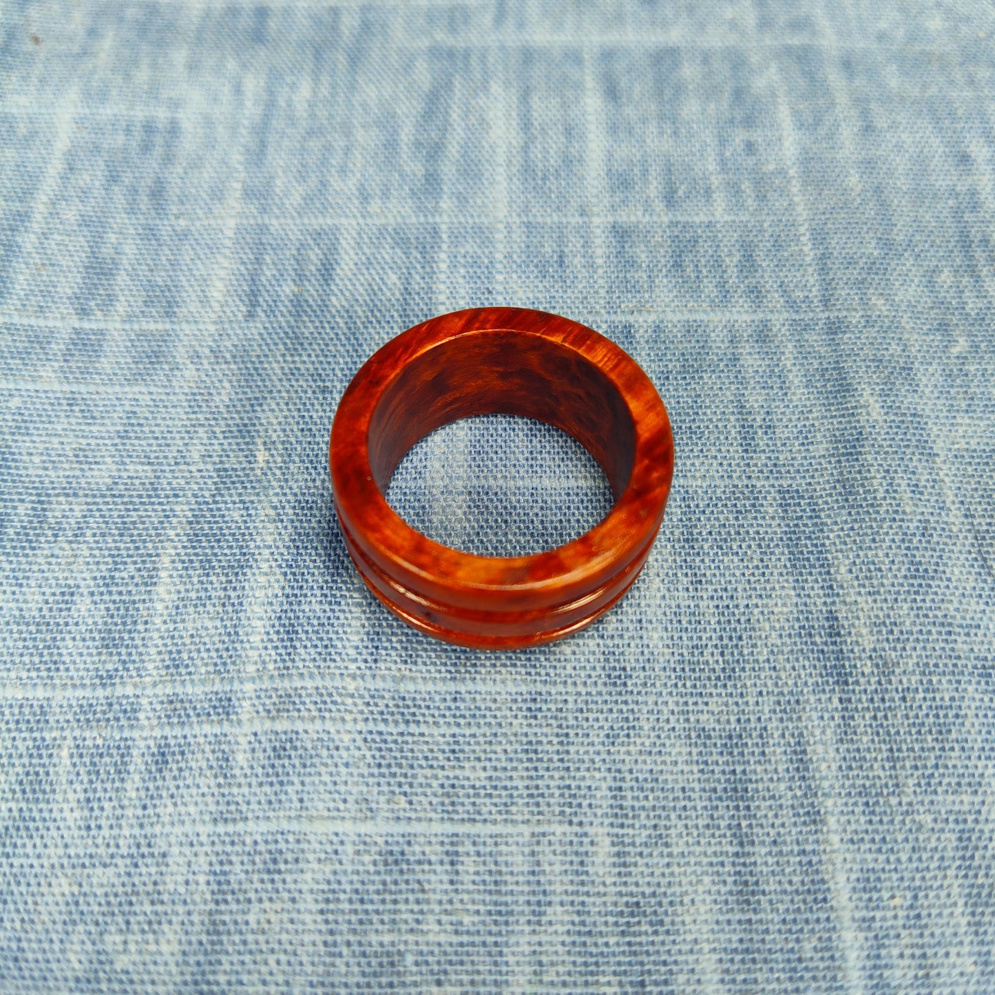 Double Channel Hardwood Ring Made from Briarwood - Size 9.0 (US)