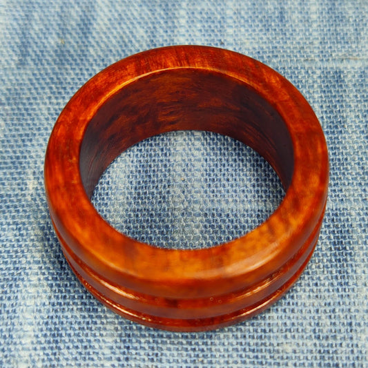 Double Channel Hardwood Ring Made from Briarwood - Size 9.0 (US)
