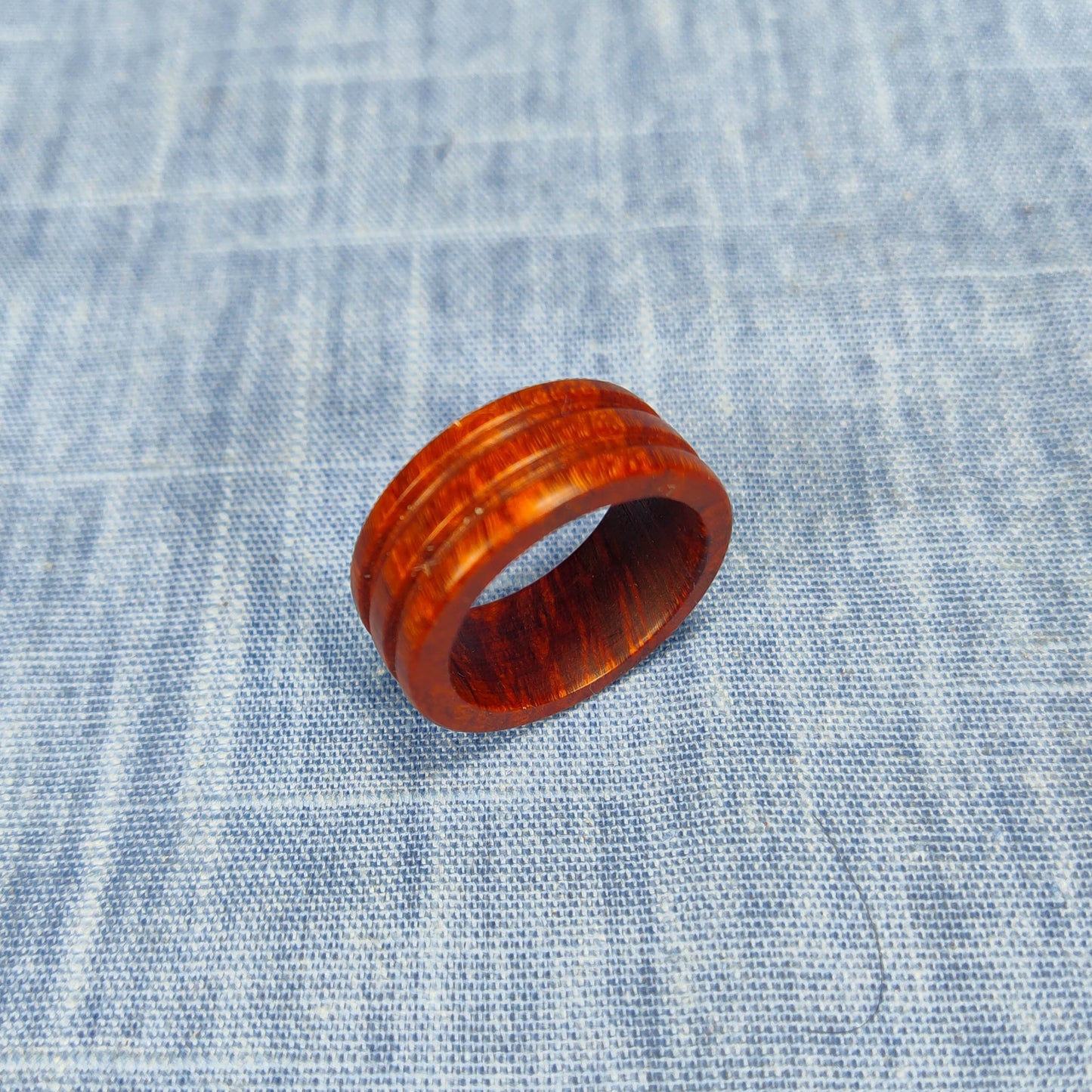 Double Channel Hardwood Ring Made from Briarwood - Size 8.0 (US)
