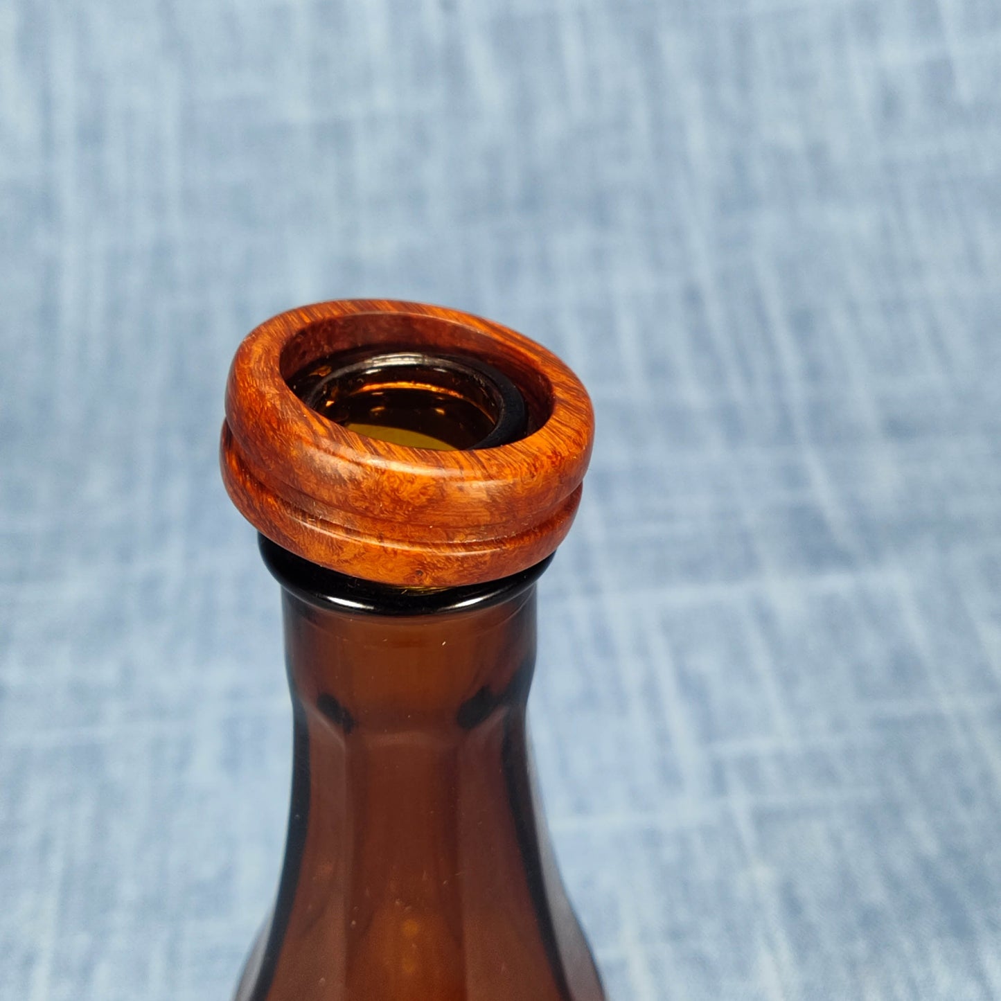 Single Channel Hardwood Ring Made from Briarwood - Size 9.0 (US)
