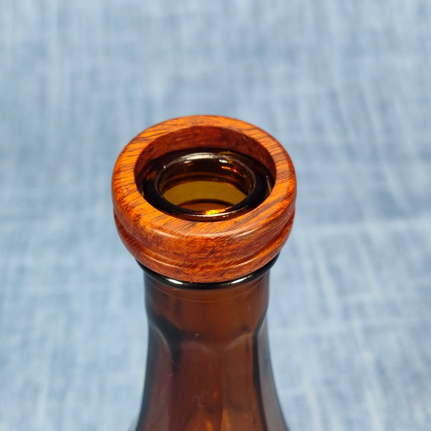 Single Channel Hardwood Ring Made from Briarwood - Size 9.0 (US)
