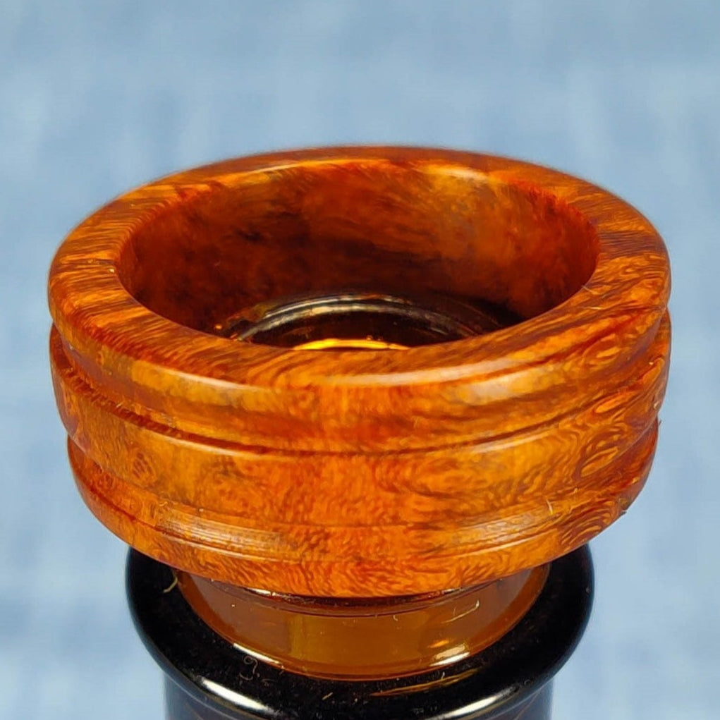 Double Channel Hardwood Ring Made from Briarwood - Size 9.0 (US)