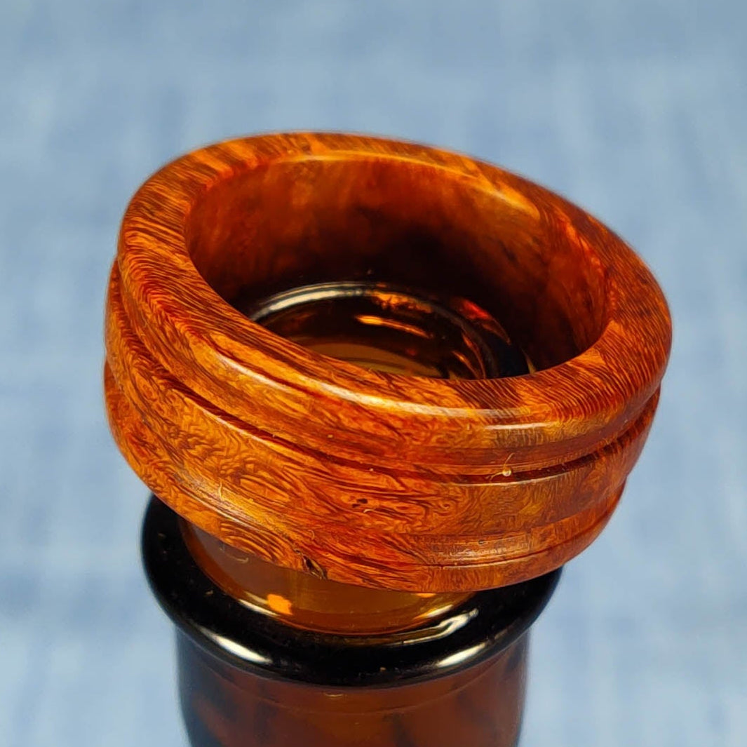 Double Channel Hardwood Ring Made from Briarwood - Size 9.0 (US)