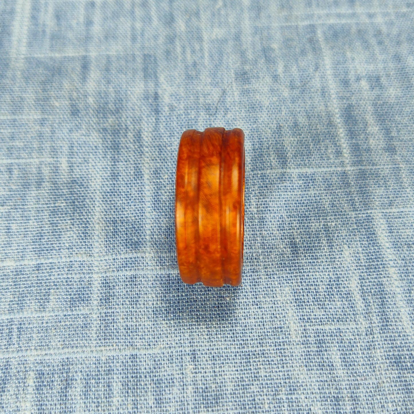 Double Channel Hardwood Ring Made from Briarwood - Size 9.0 (US)
