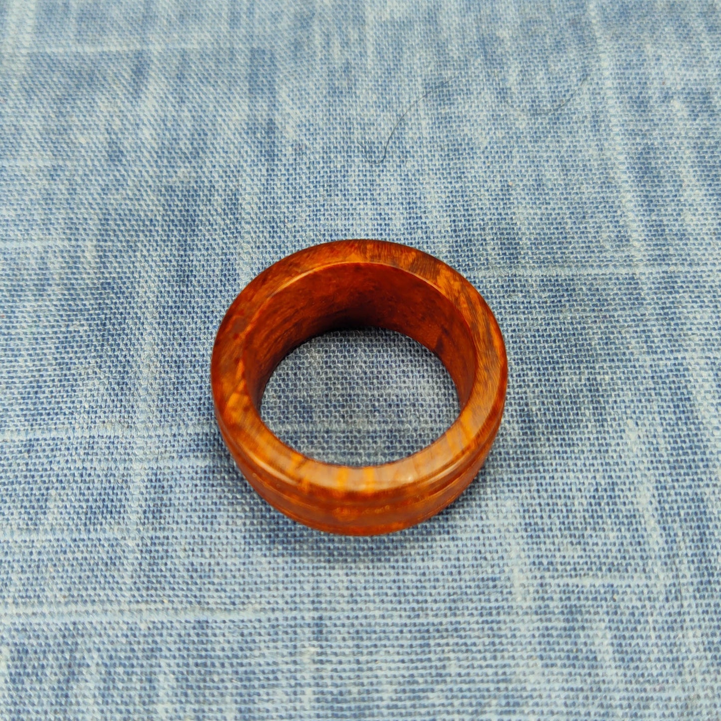 Double Channel Hardwood Ring Made from Briarwood - Size 9.0 (US)