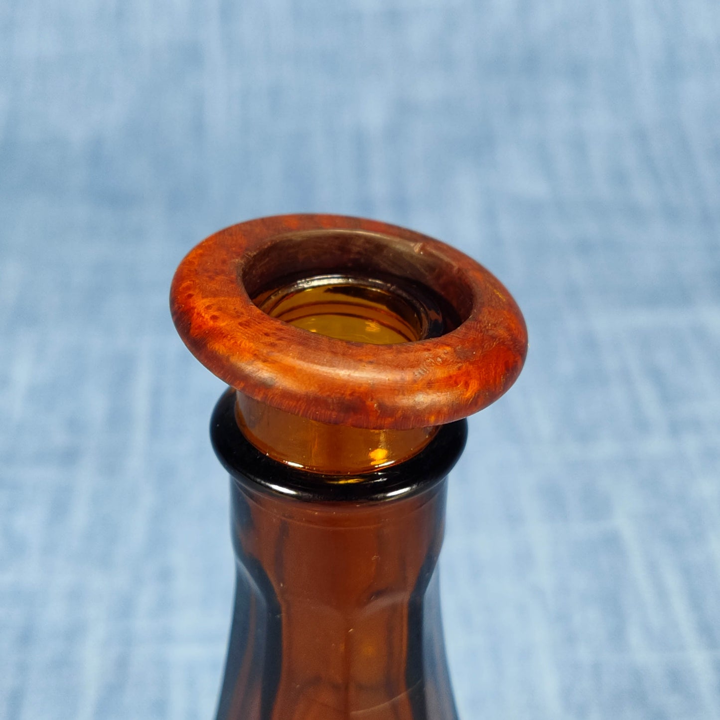 Domed Hardwood Ring Made from Briarwood - Size 8.0 (US)