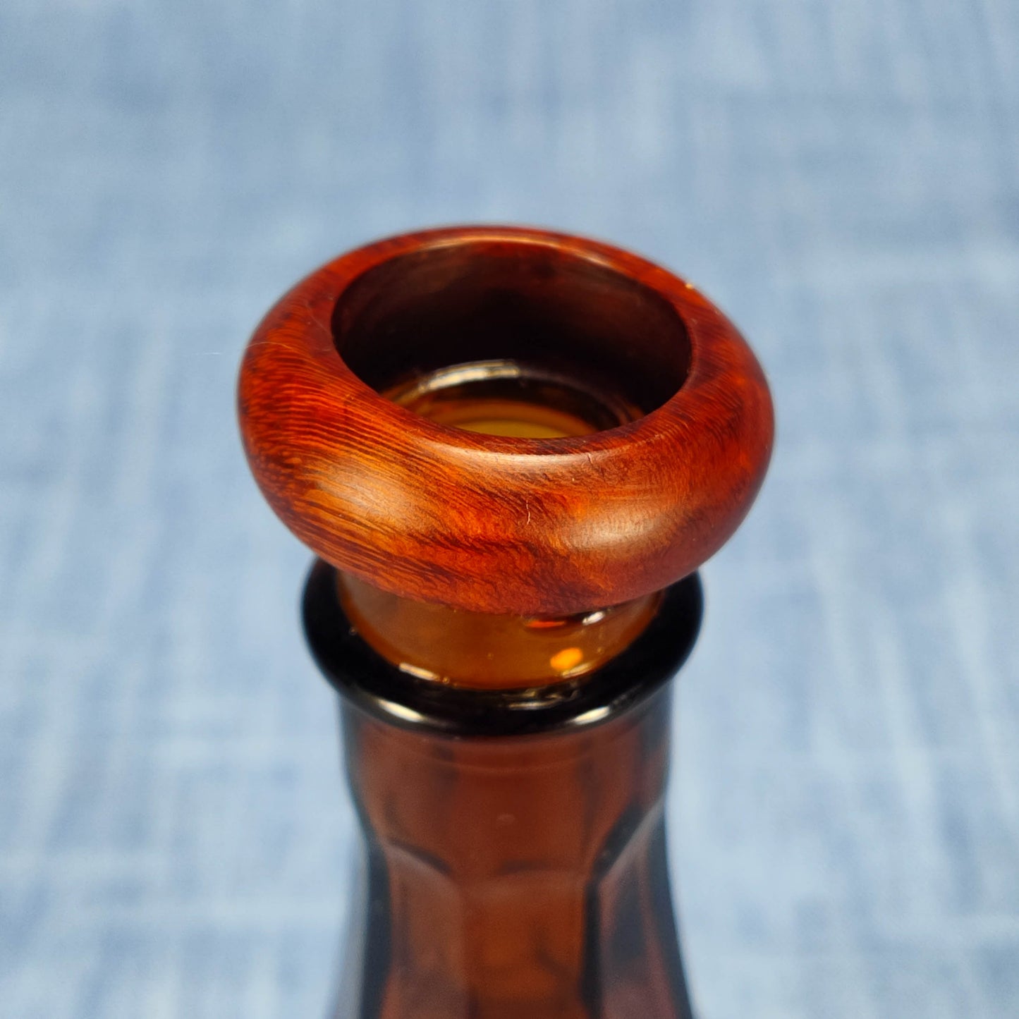 Domed Hardwood Ring Made from Briarwood - Size 7.0 (US)