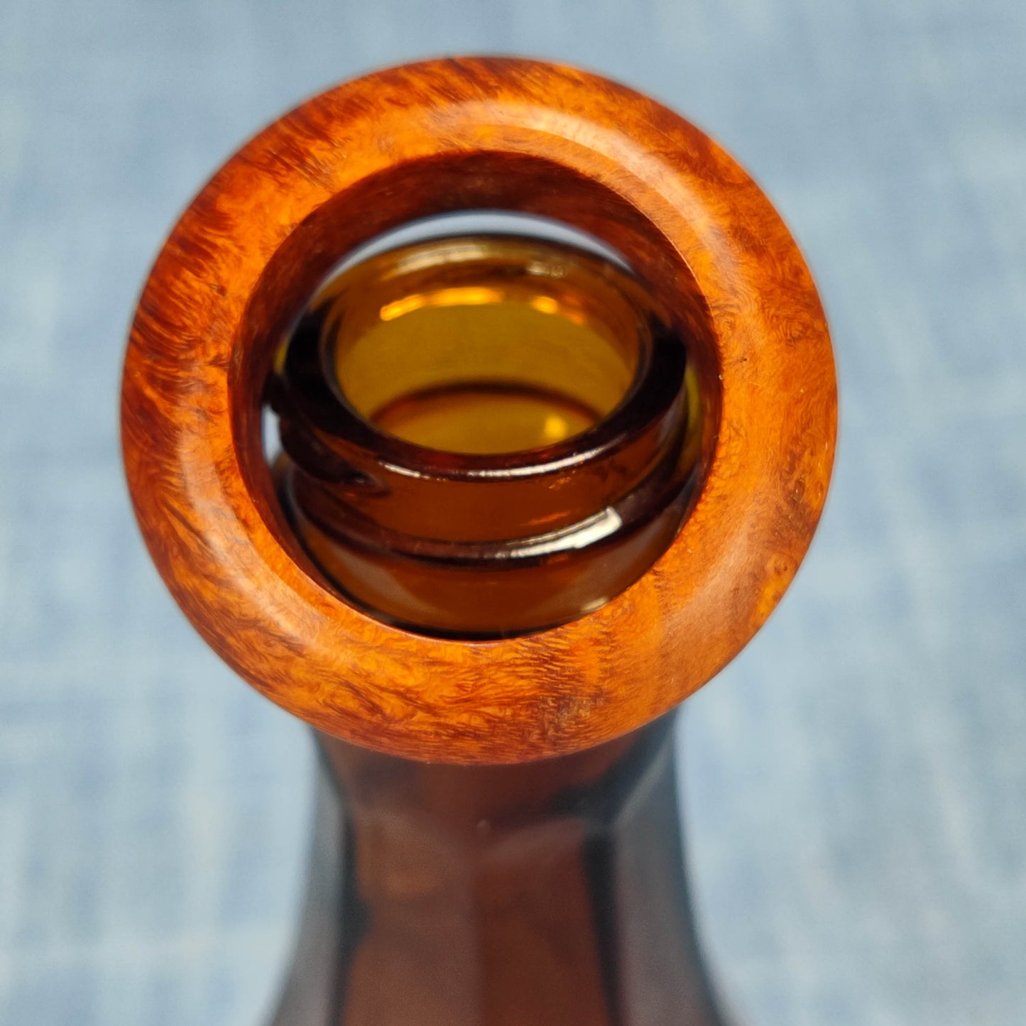 Domed Hardwood Ring Made from Briarwood - Size 8.5 (US)