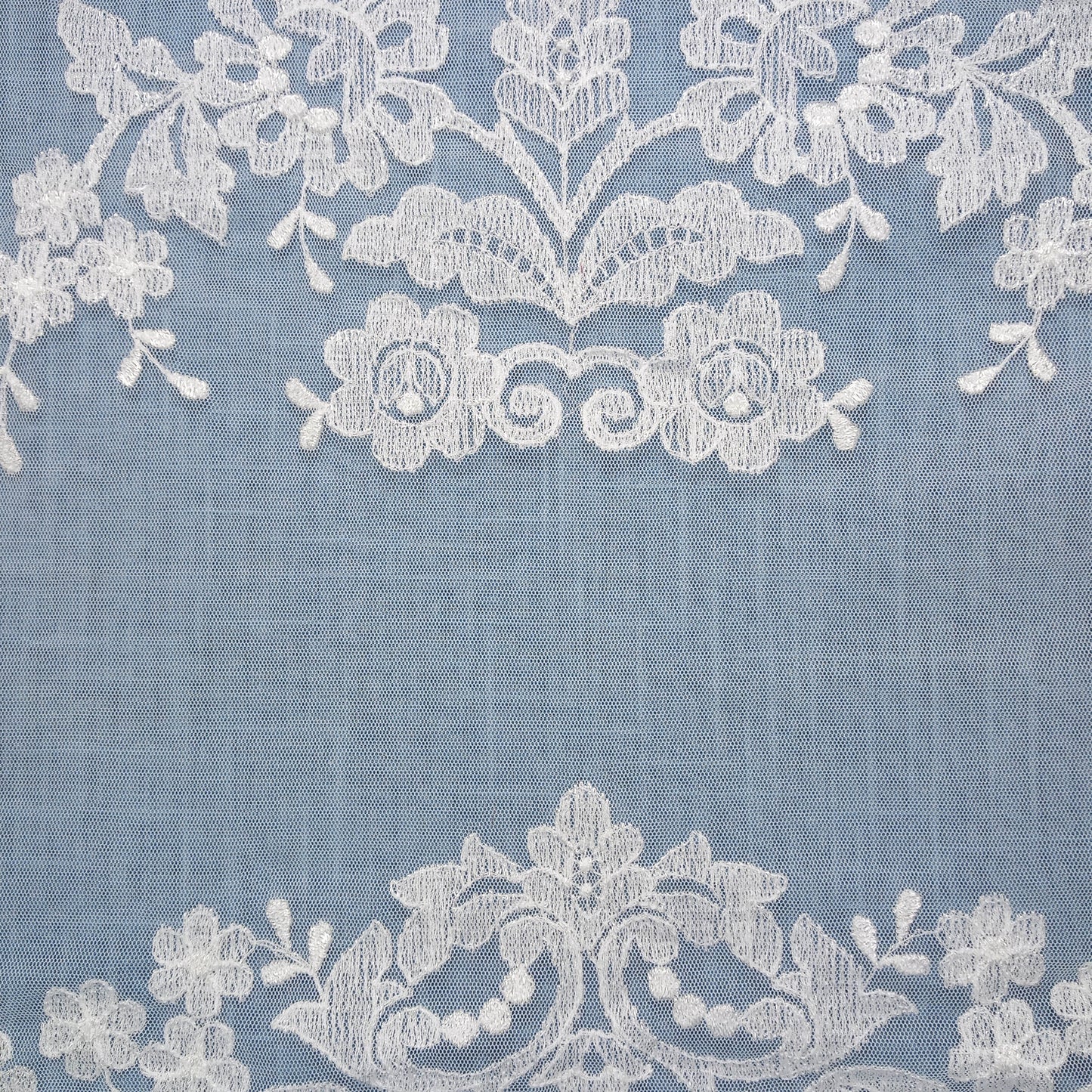 1950s White Lace Piano Shawl