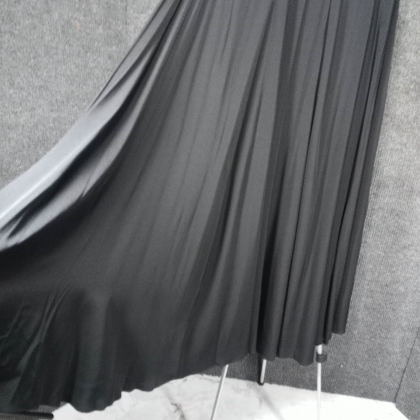 1930's Black Rayon Starlet Flowy Skirt