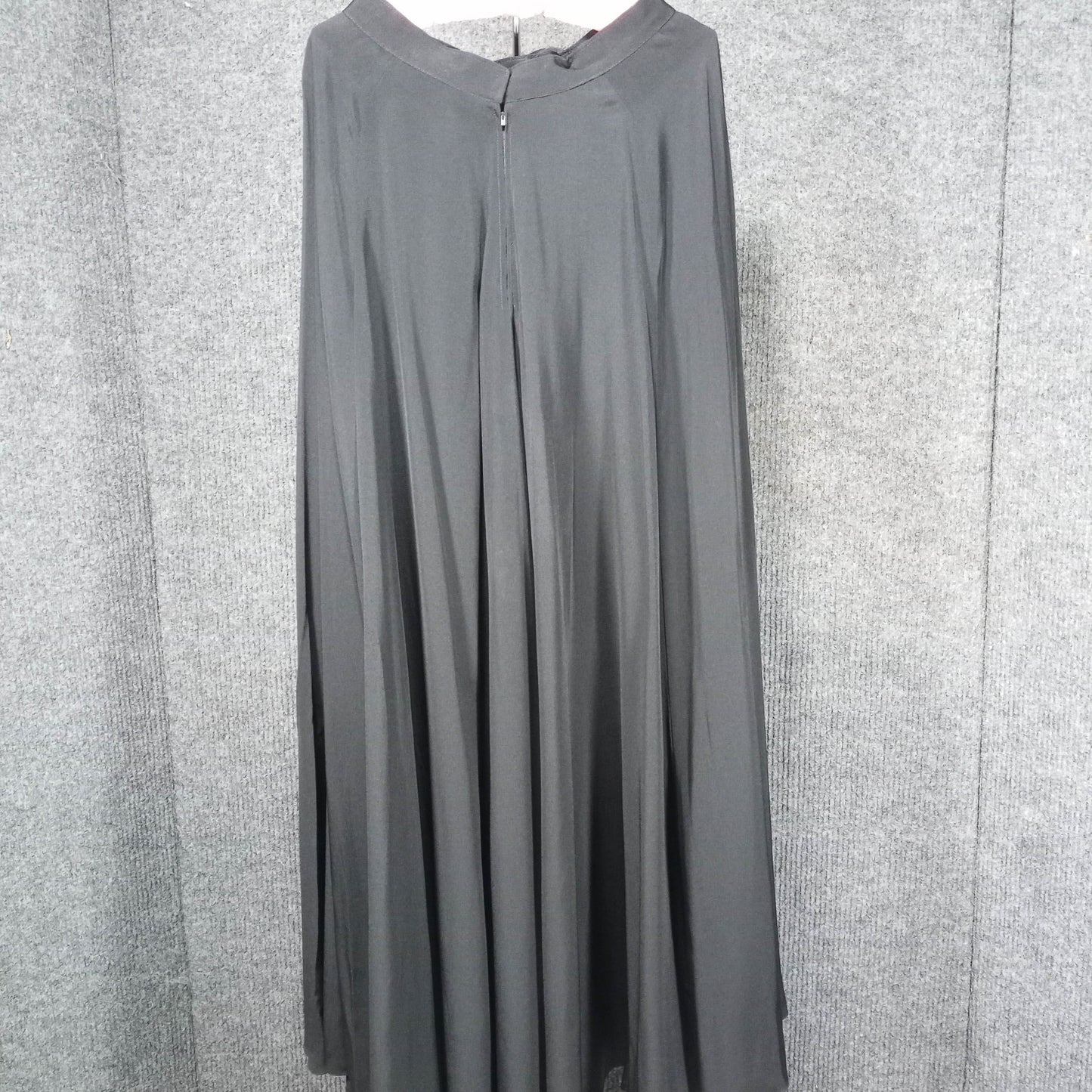 1930's Black Rayon Starlet Flowy Skirt