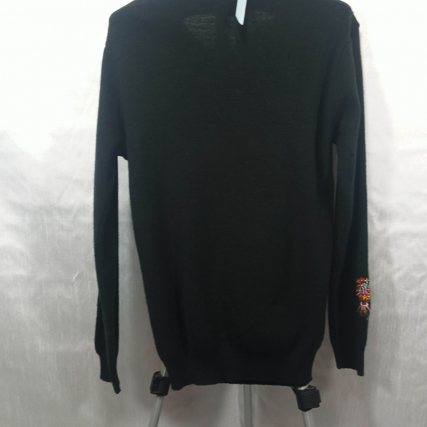 1960's Black Acrylic Poodle Embroidered Crewneck Sweater