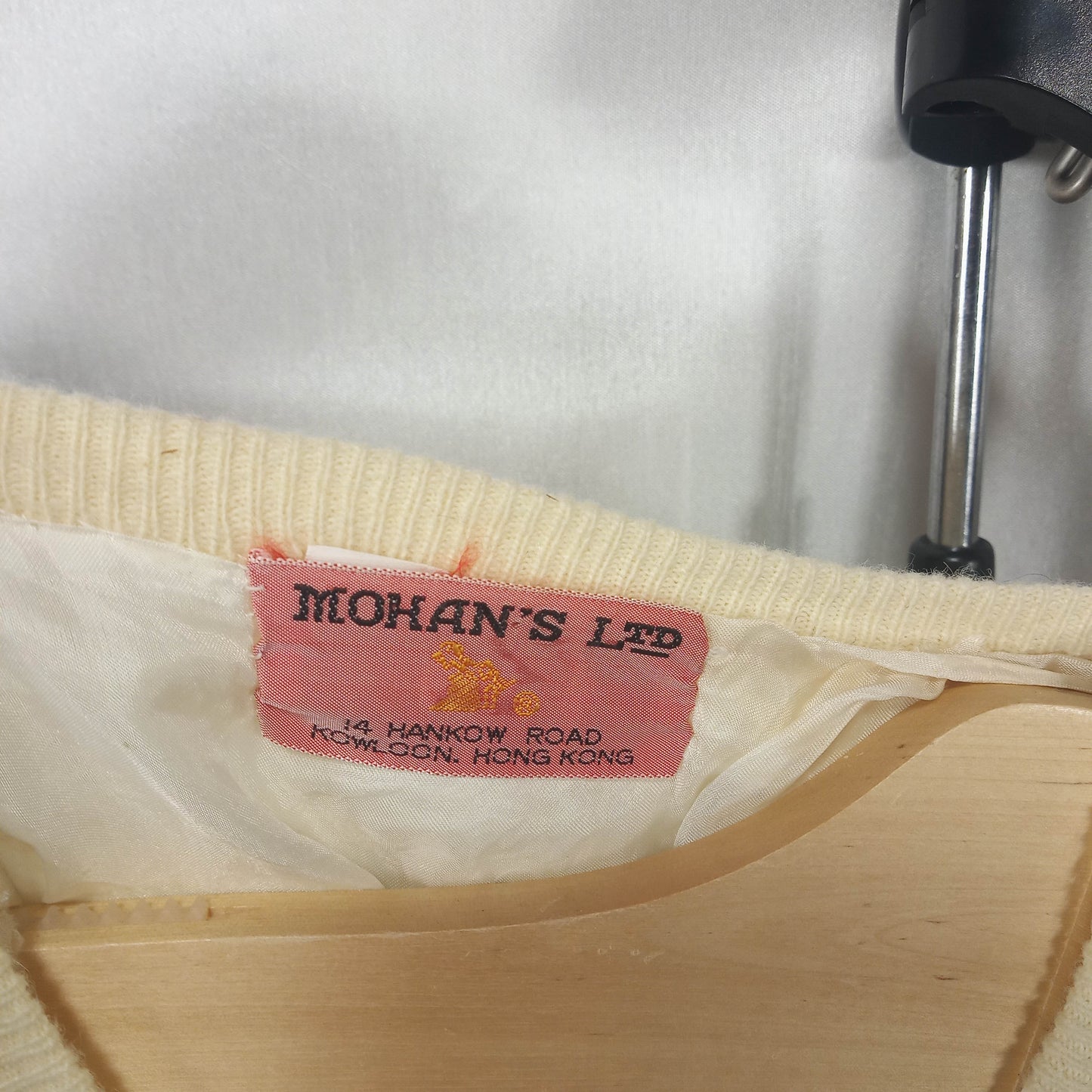 1950's Cream Beaded Cardigan by Mohan's Ltd – Hong Kong