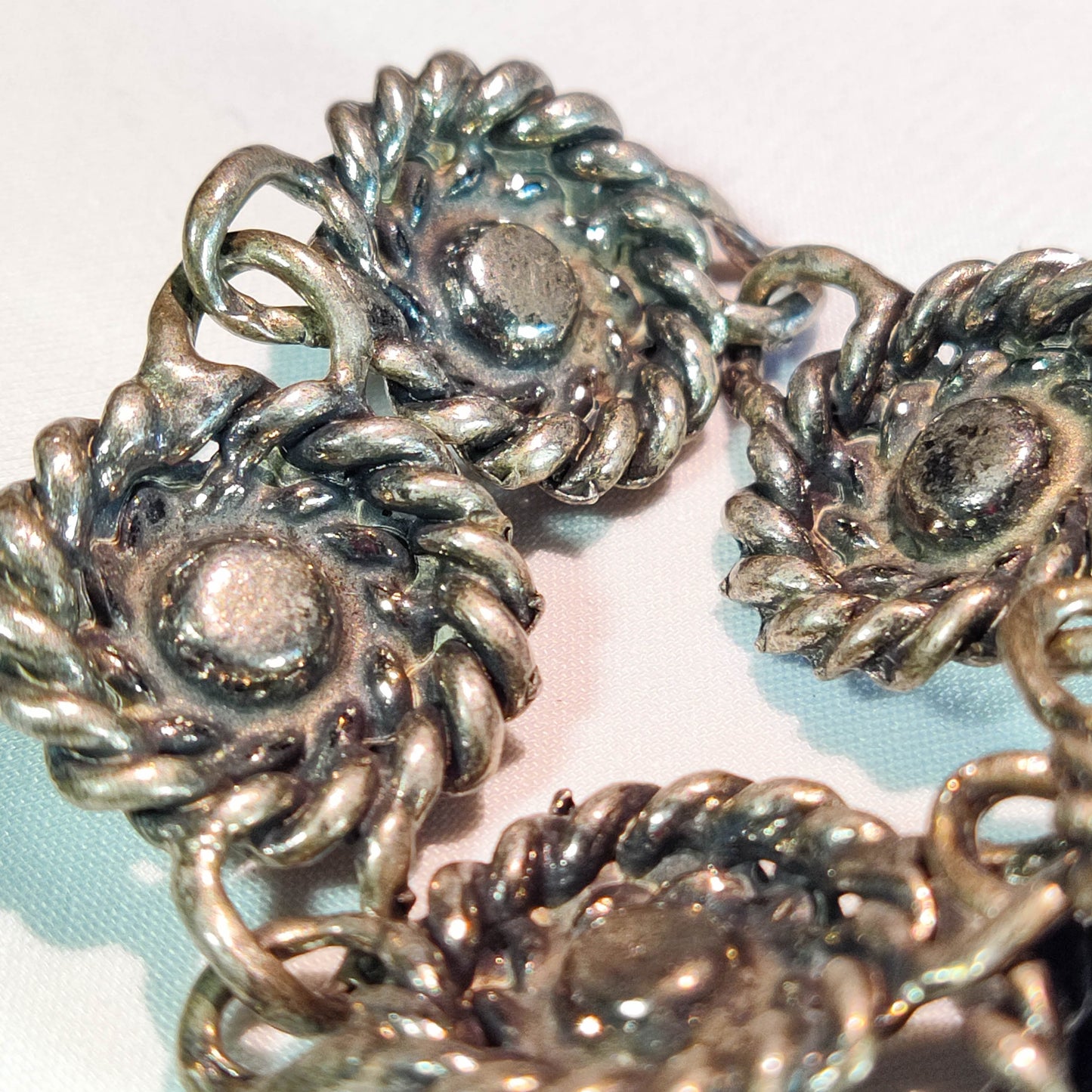 1950's Silver Tone Rhinestone Bracelet by Coro