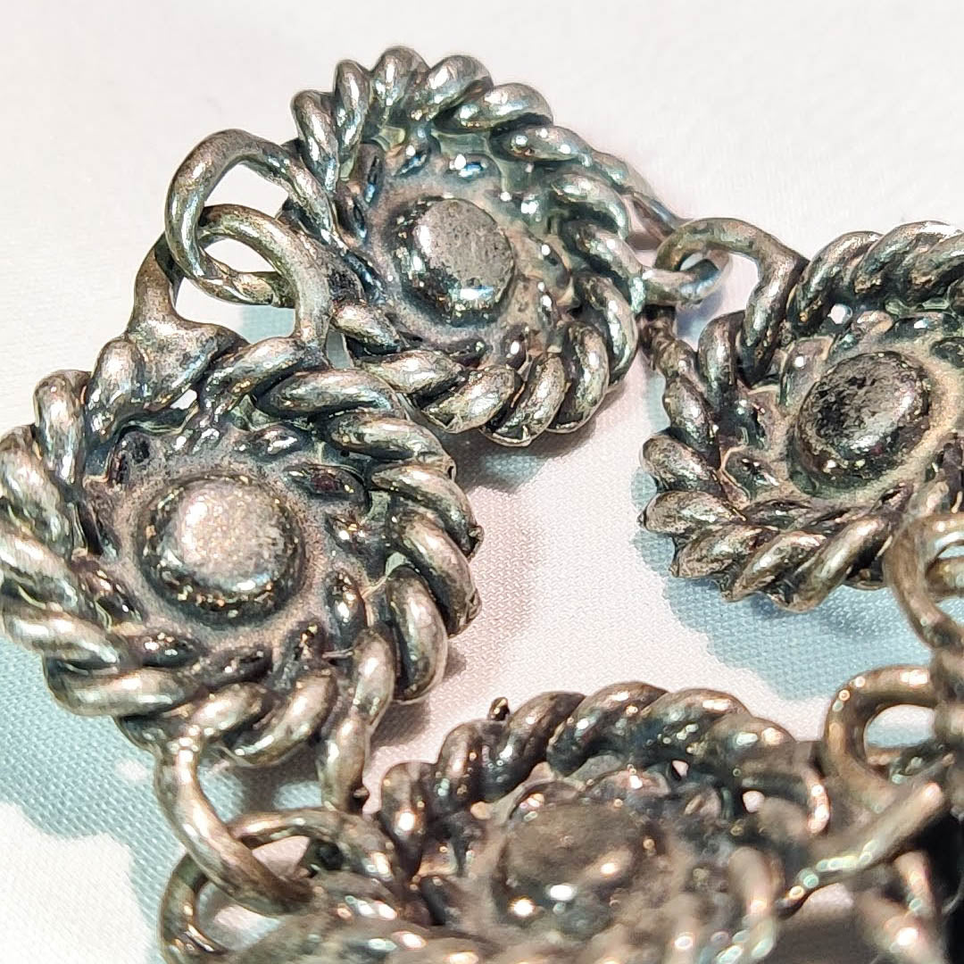 1950's Silver Tone Rhinestone Bracelet by Coro