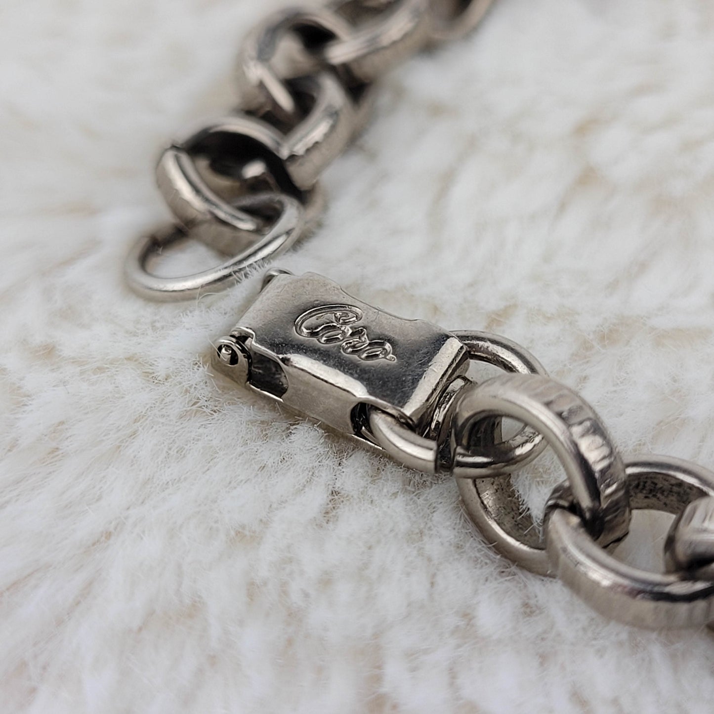 1950's Silver Tone "Key to My Heart" Bracelet by Coro