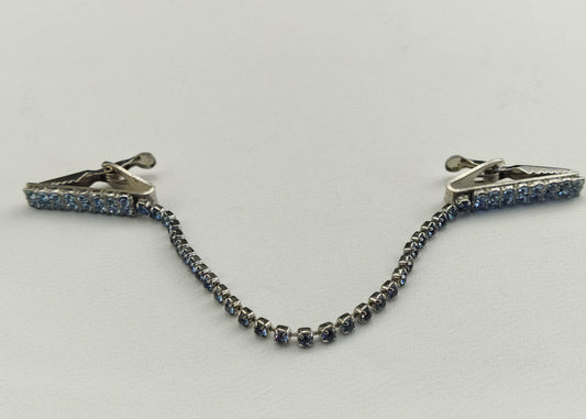 1950's Vintage Baby Blue Rhinestone Sweater/Dress Clip