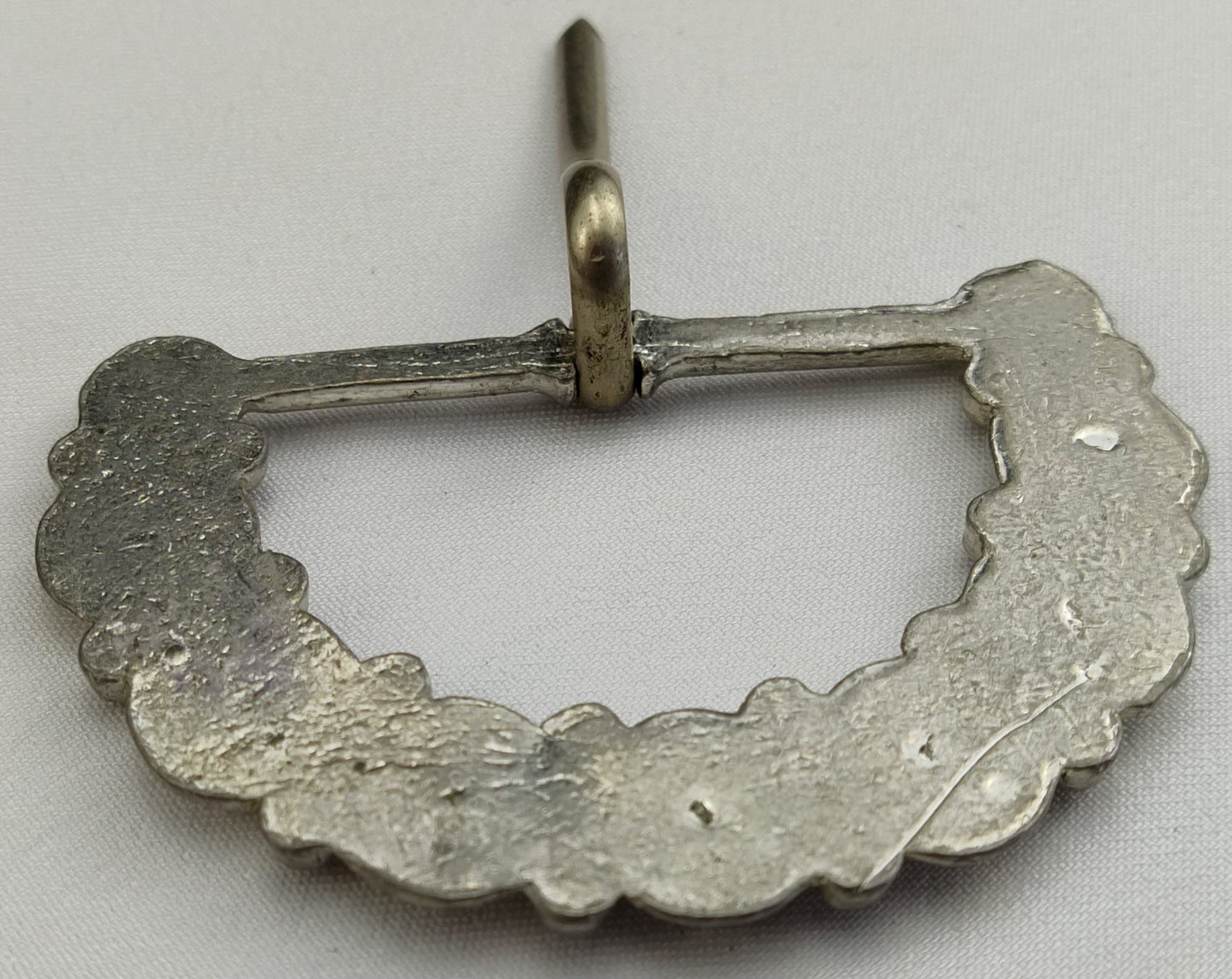 1920's Vintage Silver Tone Metal and Rhinestones Belt Buckle