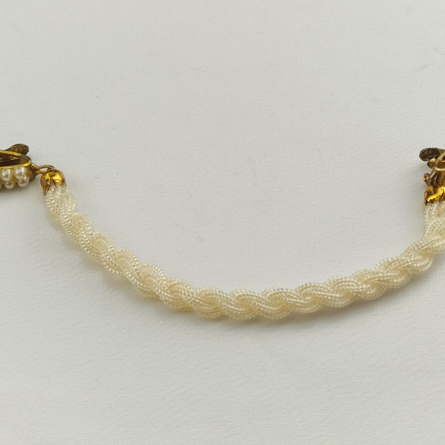 1950's Pearl Bead Encrusted Clip for Sweaters and Jackets