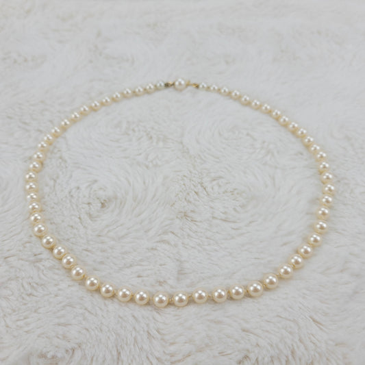 1950's Vintage Single Strand Pearl Bead Necklace