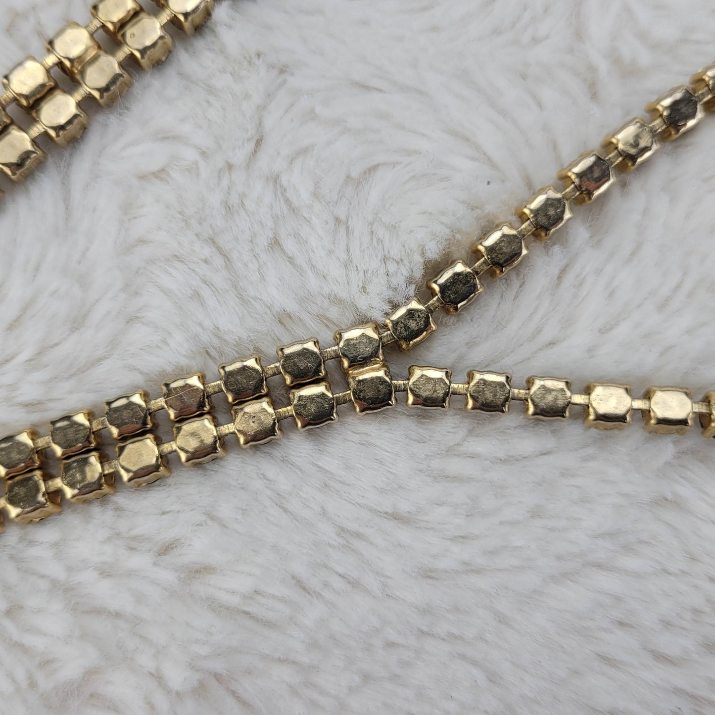 1950's Vintage Green Rhinestone Extra Long Necklace with Center Drop and Pendant Hook