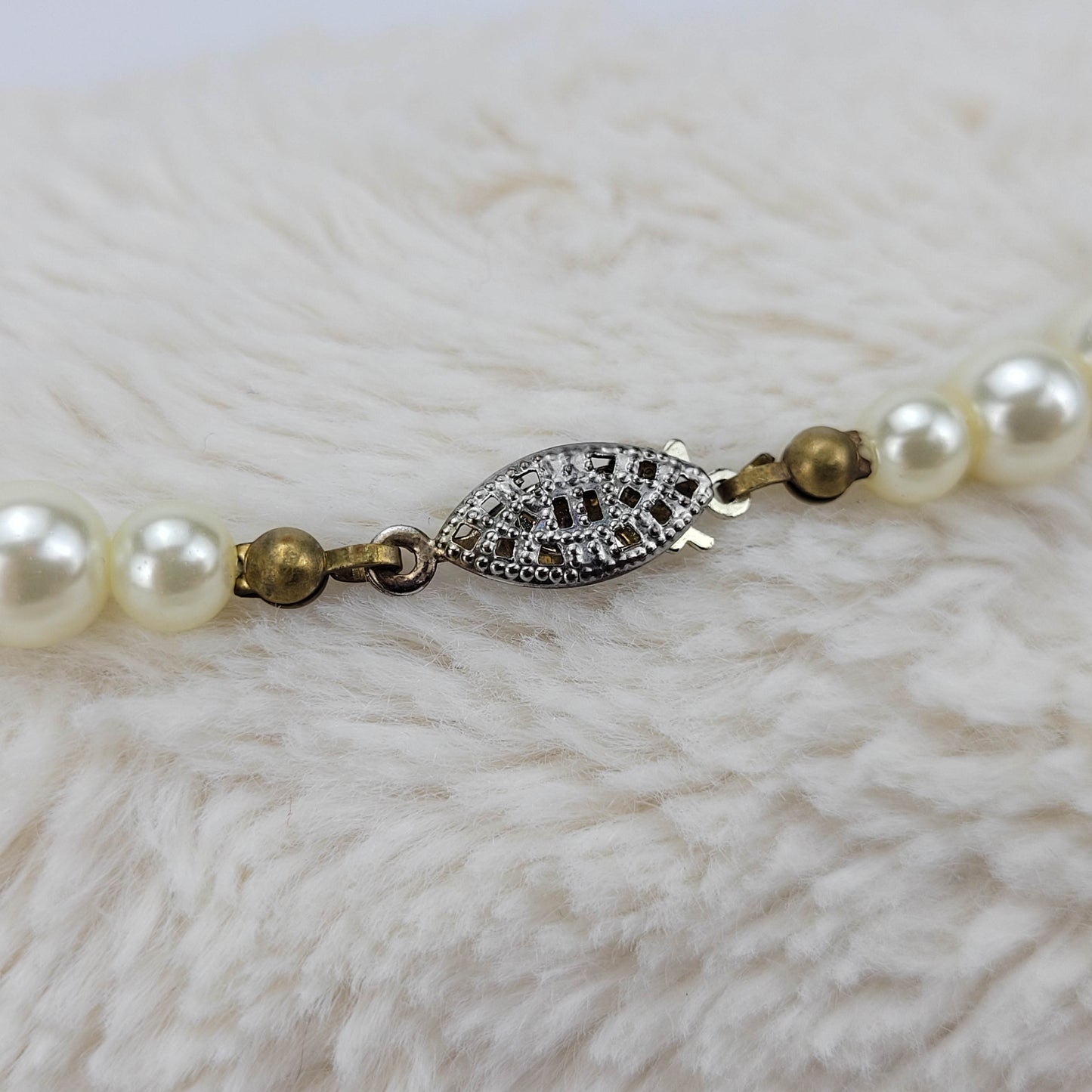 1950's Double String Pearl Bead Necklace