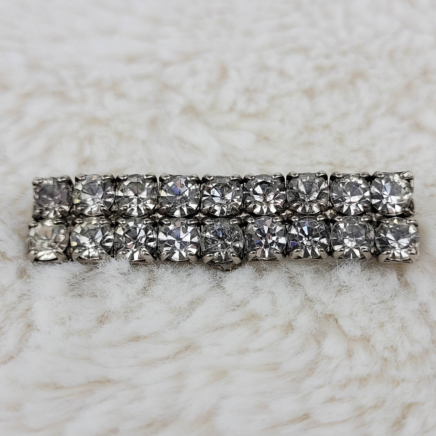 1940's Clear Rhinestone Bar Pin