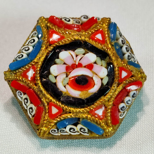 1920s Vintage Pin with Italian Micro Mosaic