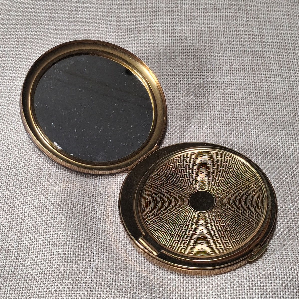 Vintage Tortoise Shell and Gold Compact from HM Bell 5th Ave