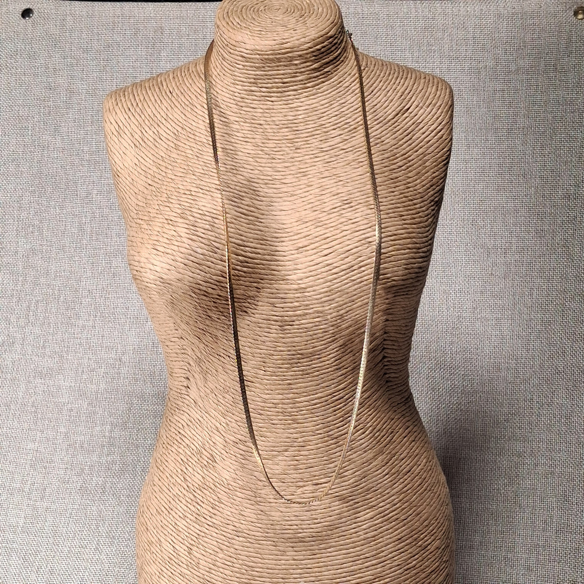 Vintage Gold Plated Thin Chain Necklace