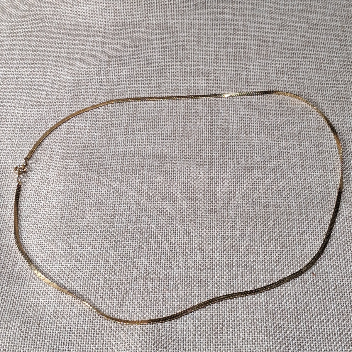 Vintage Gold Plated Thin Chain Necklace