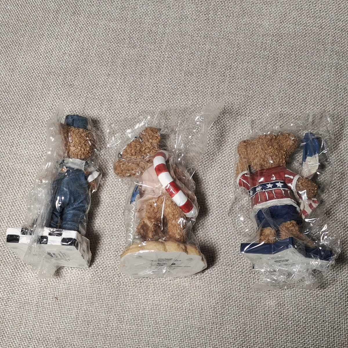 Vintage Kuddles Korner Patriotic Christmas Bears: 3 Bears Total