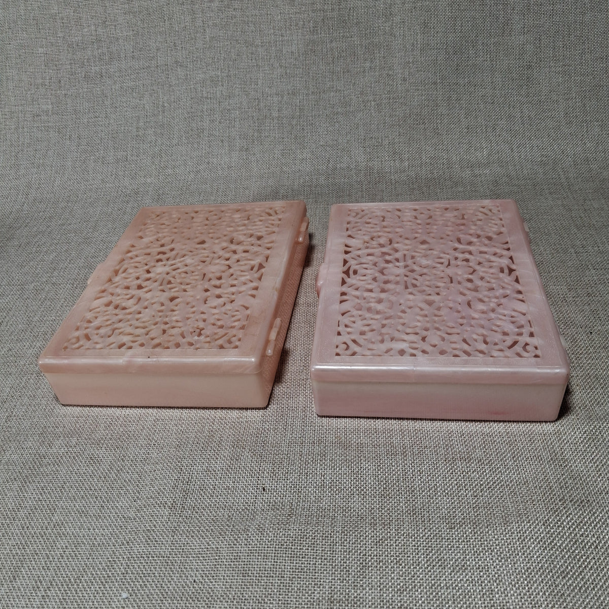 Vintage Pink Plastic Boxes Perfect Your Dressing Room