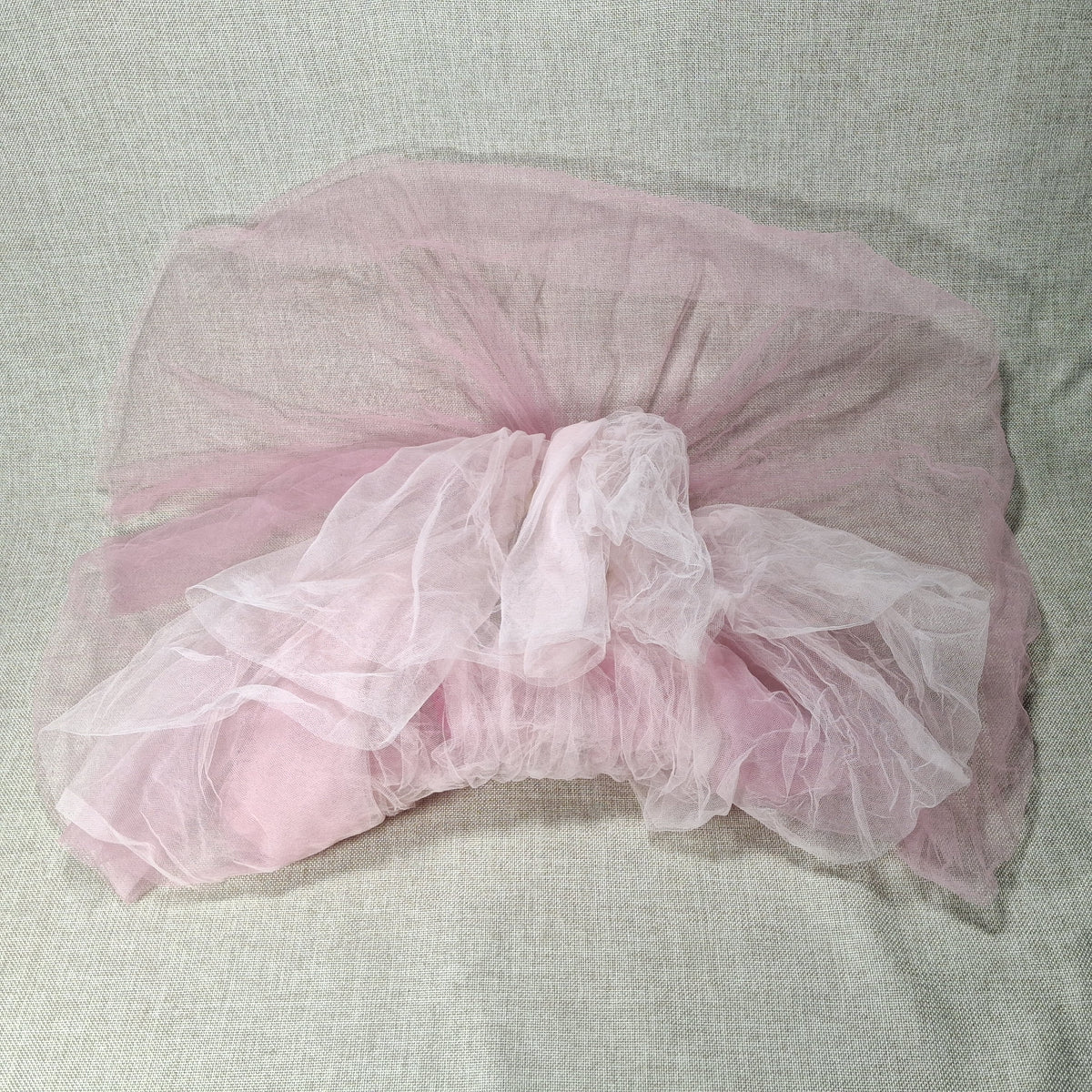 Vintage Kids Ballet Pink Crinoline with a Fabric Bow and Rose