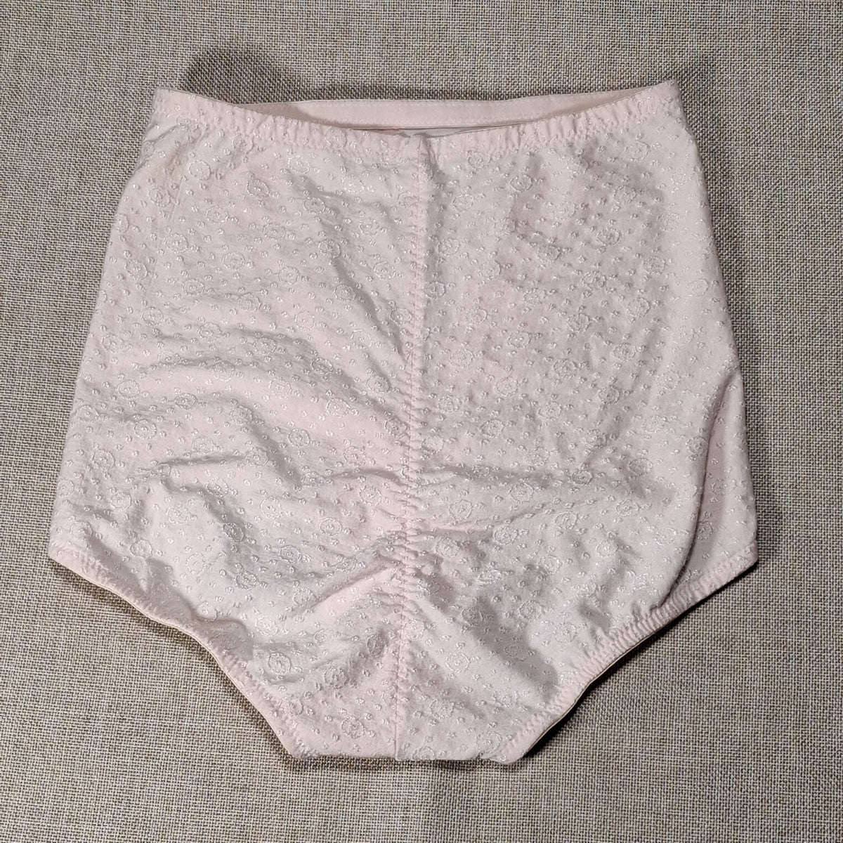 50s Vintage Women's Pink Underpants with Lace and Singular Rhinestone