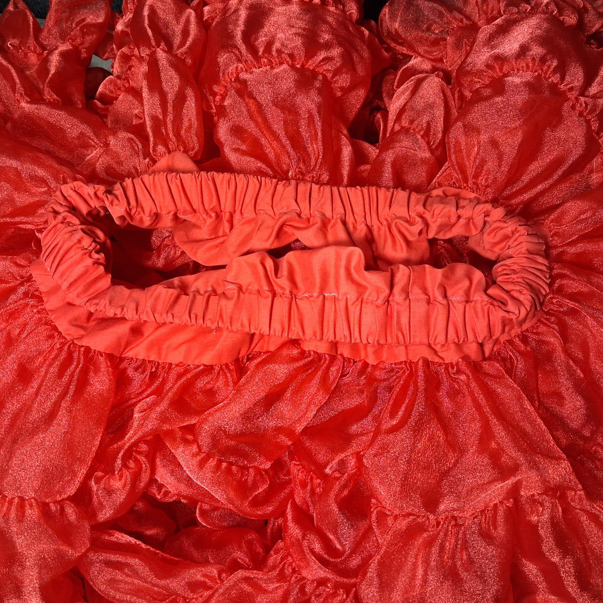 Vintage Red Crinoline with Two Layers and Elastic Waist